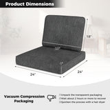 2-Pack Outdoor Patio Cushion Set with Removable Covers