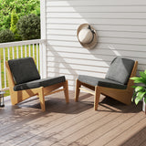 2-Pack Outdoor Patio Cushion Set with Removable Covers
