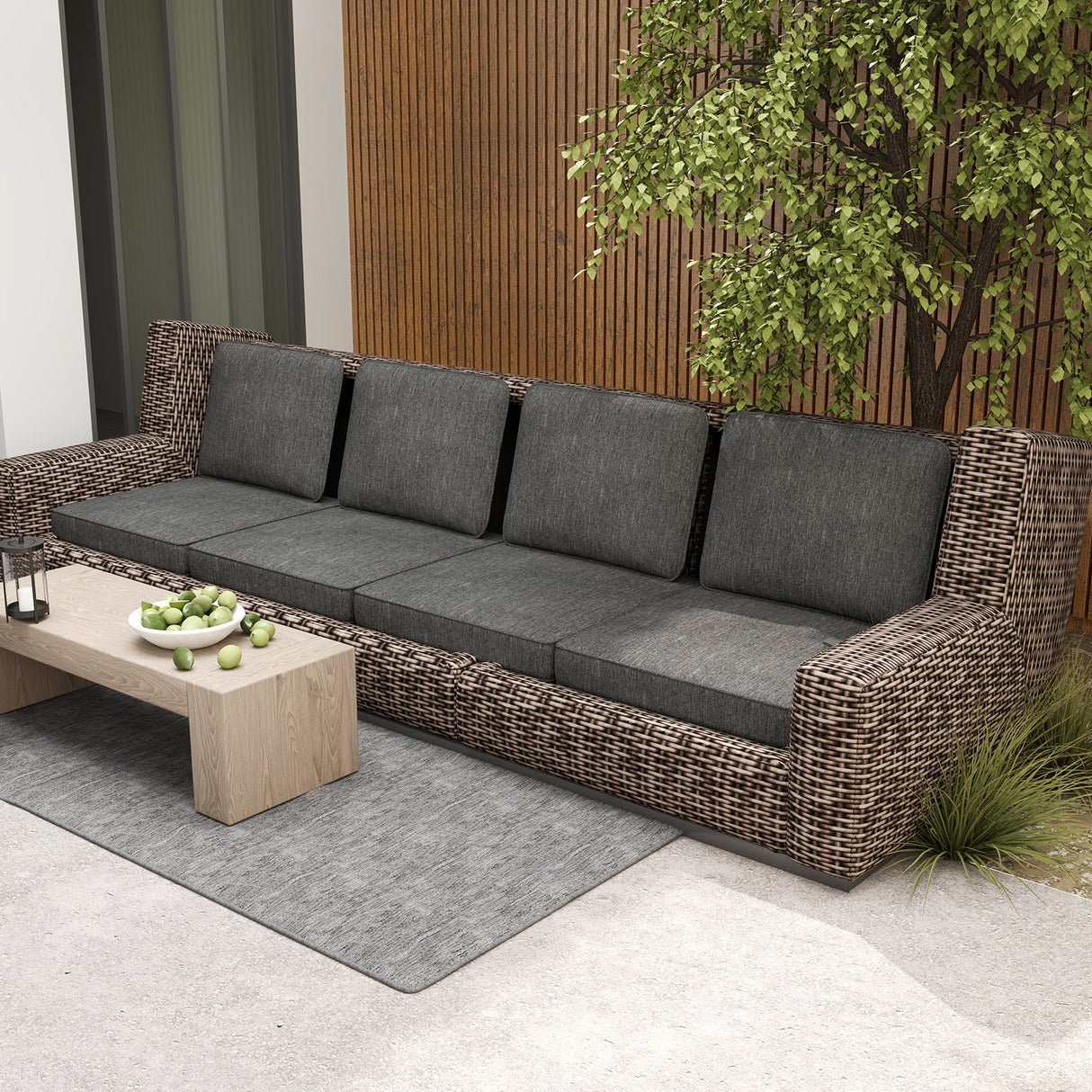 2-Pack Outdoor Patio Cushion Set with Removable Covers