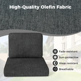 2-Pack Outdoor Patio Cushion Set with Removable Covers
