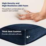 2-Pack Outdoor Patio Cushion Set with Removable Covers
