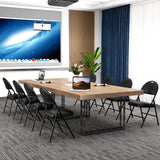 2 Pack Padded Folding Chairs with Metal Frame and Carry Handle-Black