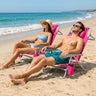 2 Pack Portable Folding Beach Chair with 7-Position Backrest
