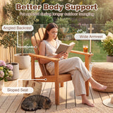 2-Pack/1-Pack Stackable Adirondack Chairs with Solid Acacia Wood for Patio