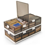 2 Pack Stackable Storage Containers Rolling Plastic Storage Bins