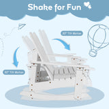 2 Person Adirondack Rocking Chair with Slatted seat