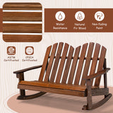 2 Person Adirondack Rocking Chair with Slatted seat