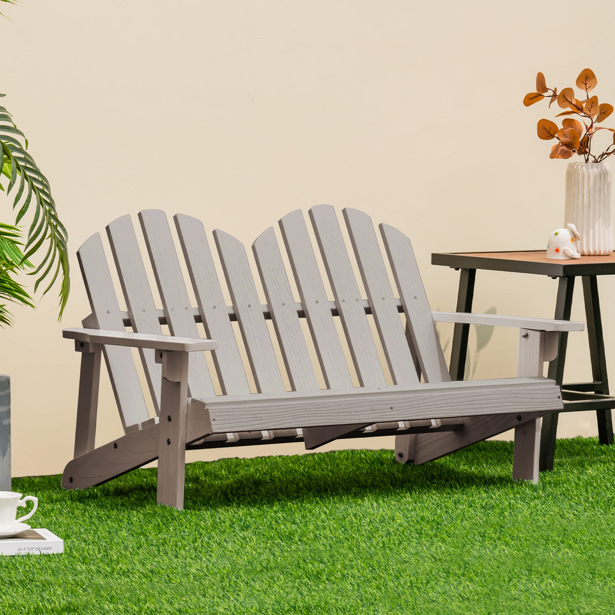 2 Person Adirondack Chair with High Backrest