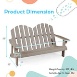 2 Person Adirondack Chair with High Backrest