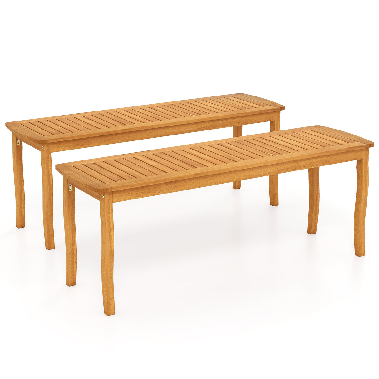 Acacia Wood Outdoor 48" Long Patio Dining Bench