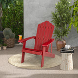 2 Pieces Adirondack Chair Set with Ergonomic Design for Porch and Backyard