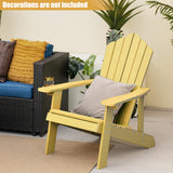 2 Pieces Adirondack Chair Set with Ergonomic Design for Porch and Backyard