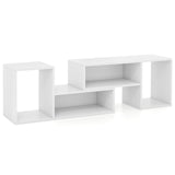 2 Pieces Adjustable TV Stand for TVs up to 55 Inch with Storage Cubes