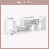 2 Pieces Adjustable TV Stand for TVs up to 55 Inch with Storage Cubes