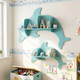 Floating Dolphin Shelves Wall Mounted Storage Display Rack