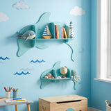 Floating Dolphin Shelves Wall Mounted Storage Display Rack