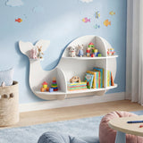 Floating Dolphin Shelves Wall Mounted Storage Display Rack