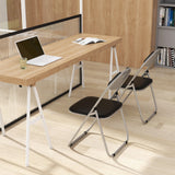 6 Pieces U-Shape Folding Chairs with Hollow Handle