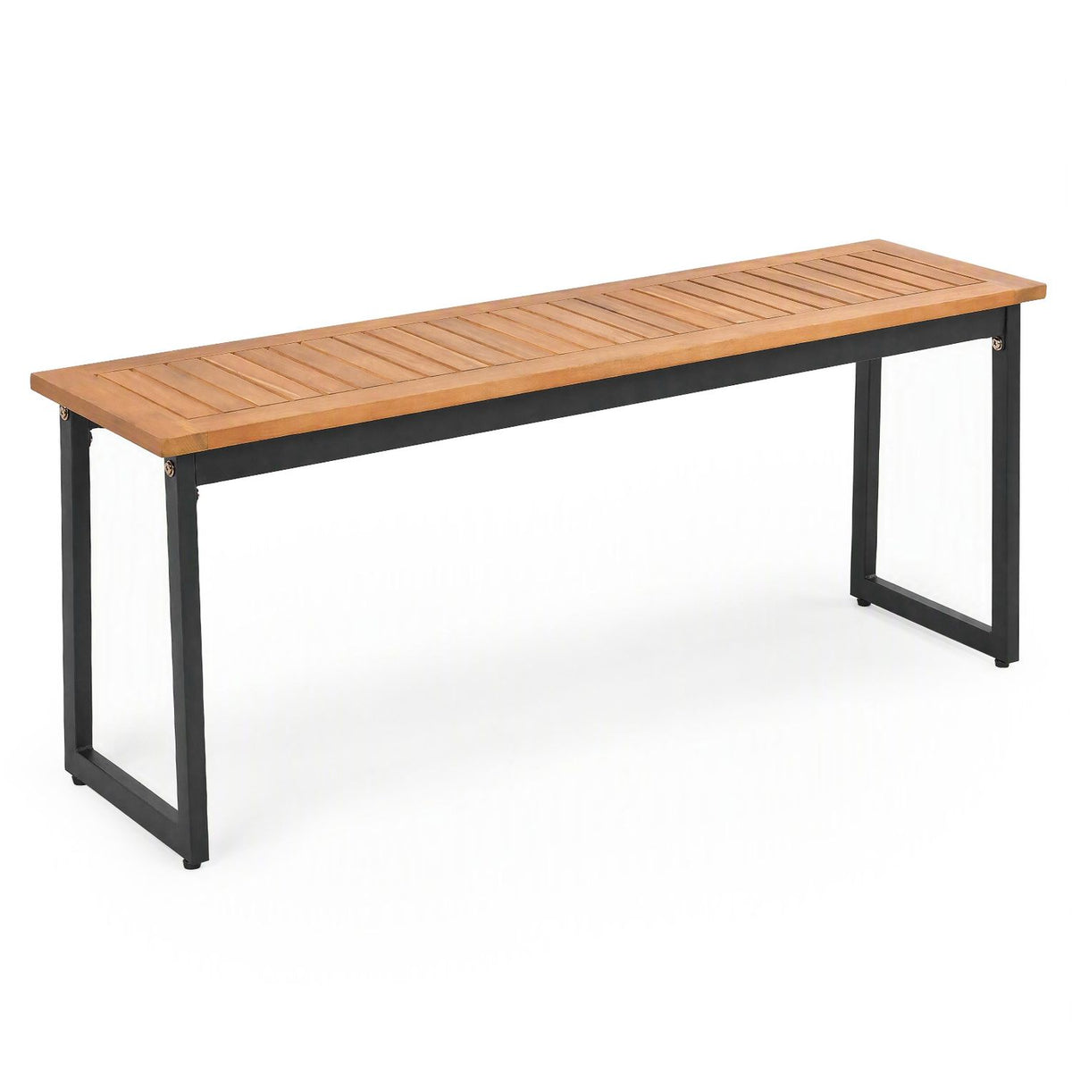 2-Seater Outdoor Dining Bench 800 LBS Max Load with Metal Legs-Setof2/Legs-Setof1