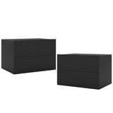 2 Storage Drawers Wall Mounted Floating Nightstand for Bedroom
