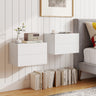 2 Storage Drawers Wall Mounted Floating Nightstand for Bedroom