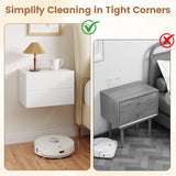 2 Storage Drawers Wall Mounted Floating Nightstand for Bedroom