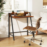 2 Tier Computer Desk PC Laptop Table Study Writing Home Office Workstation New