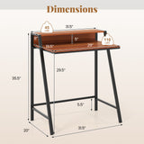 2 Tier Computer Desk PC Laptop Table Study Writing Home Office Workstation New