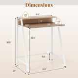 2 Tier Computer Desk PC Laptop Table Study Writing Home Office Workstation New