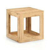 2-Tier Farmhouse End Table with Storage Shelf-Set of 2