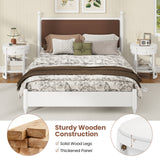 2-Tier Round End Table Mid Century Modern Nightstand with Drawer and Shelf