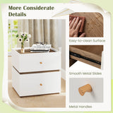 2-Drawer Modern Nightstand with Storage for Living Room Bedroom