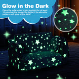 2-in-1 Folding Kids Couch with Blanket Glow in the Dark