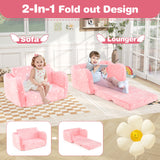 2-in-1 Folding Kids Couch with Blanket Glow in the Dark