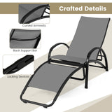 2-in-1 Outdoor Rocking Chair with 4-Position Adjustable Backrest for Patio Porch Poolside