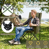 2-in-1 Reclining Camping Chair with 3-Level Adjustable Backrest