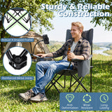 2-in-1 Reclining Camping Chair with 3-Level Adjustable Backrest