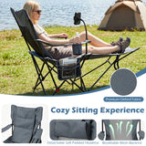 2-in-1 Reclining Camping Chair with 3-Level Adjustable Backrest