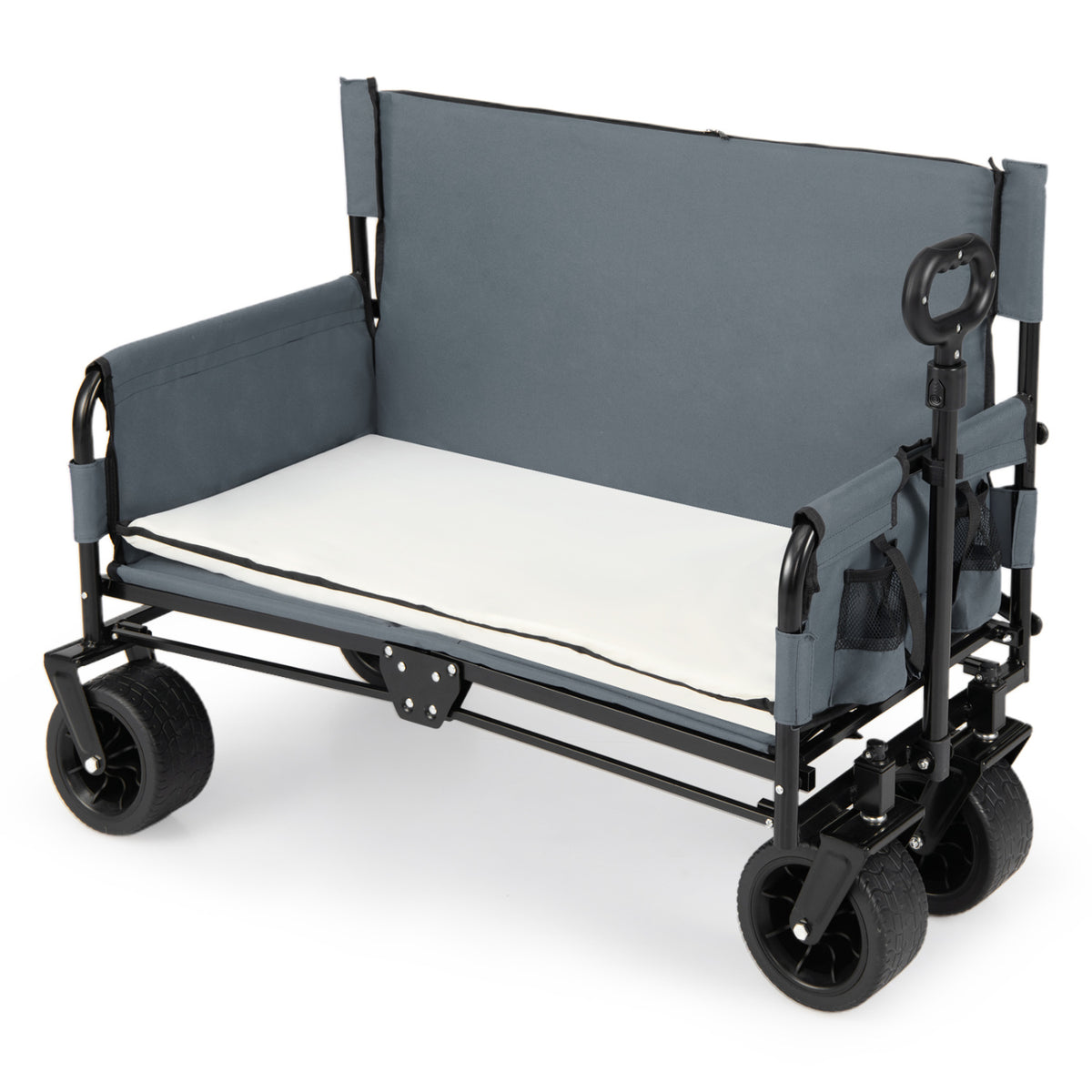 2-in-1 Wagon Bench Seat Combo Collapsible Beach Cart