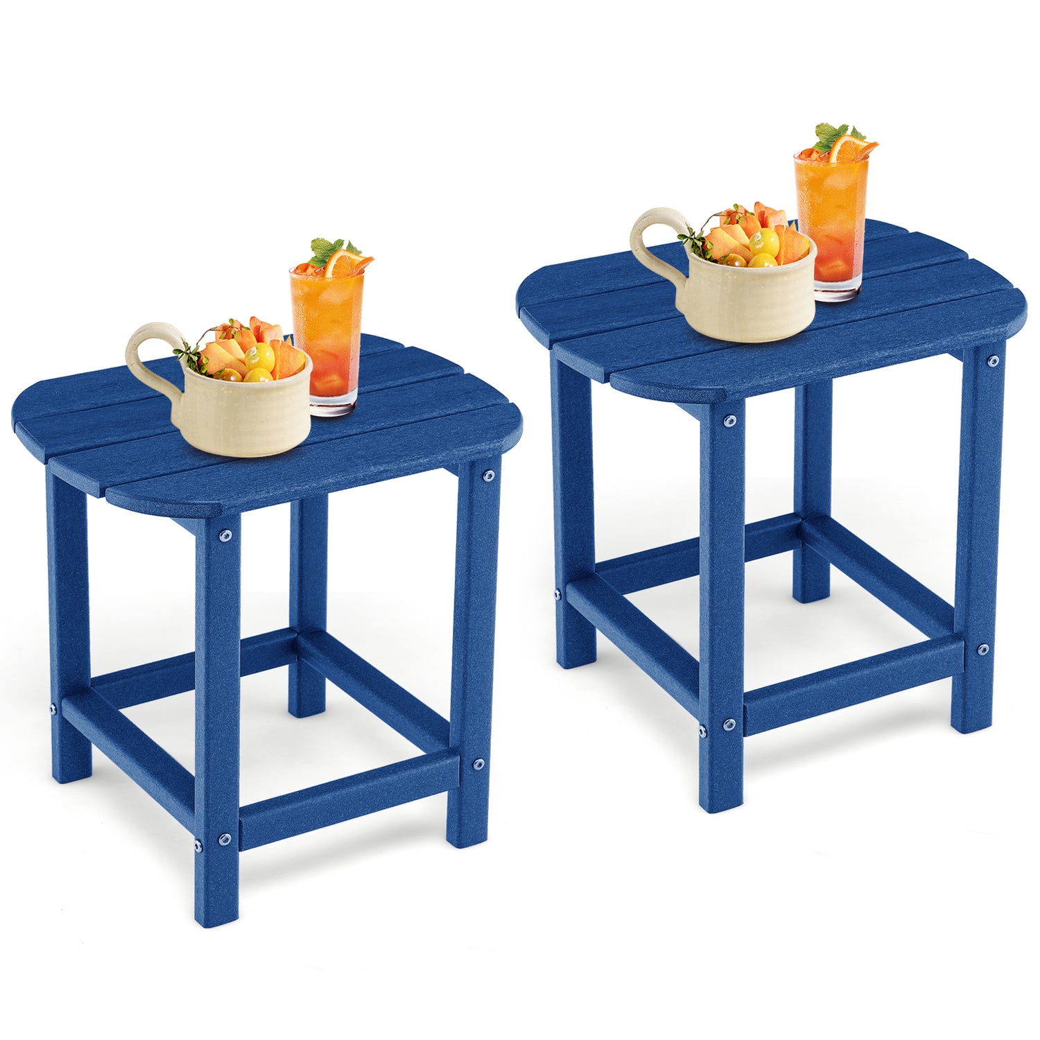 2-Pieces18 Inches Adirondack Outdoor Side Table for Patio and Garden