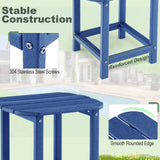 2-Pieces18 Inches Adirondack Outdoor Side Table for Patio and Garden