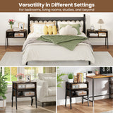 2 Pieces Stackable Night Stand Bedside End Table Set