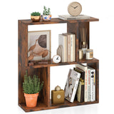3-Tier Bookshelf with Display Shelf for Small Space