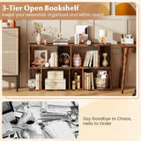 3-Tier Bookshelf with Display Shelf for Small Space