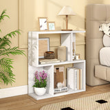 3-Tier Bookshelf with Display Shelf for Small Space