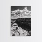 Grand Canyon, Desert, Clouds, Depth - Epic canyon view, Canvas Print, adventurous living room centerpiece, nature-inspired wall art