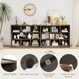 3-Tier Open Bookcase 8-Cube Floor Standing Storage Shelves Display Cabinet