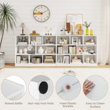 3-Tier Open Bookcase 8-Cube Floor Standing Storage Shelves Display Cabinet