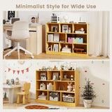 3-Tier Open Bookcase 8-Cube Floor Standing Storage Shelves Display Cabinet