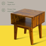 Acacia Serena Solid Wood Nightstand - Elegant and Durable Bedside Storage